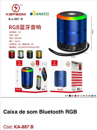 Caixa de som Bluetooth RGB