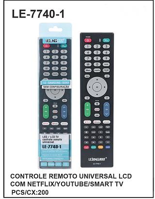CONTROLE REMOTO UNIVERSAL LCD COM NETFLIX/YOUTUBE/SMART TV