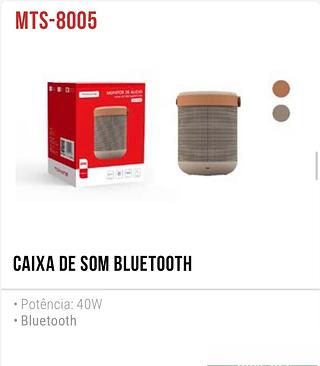CAIXA DE SOM BLUETOOTH Potência: 40W