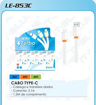 CABO TYPE-C 1,2M de comprimento