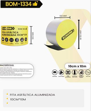 FITA ASFÁLTICA ALUMINIZADA 10CM*10M