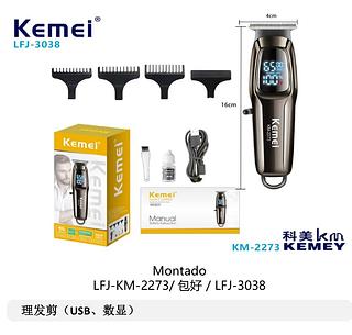 Maquina De Cortar Cabelo Recarregável Profissional Bivolt Kemei KM-2273