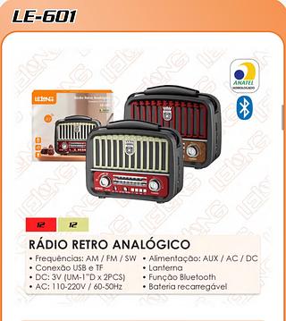 Rádio AM FM Bluetooth