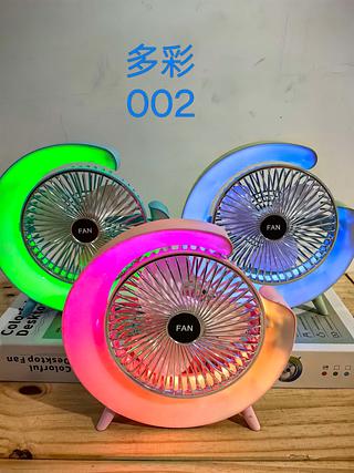 ￼Mini Ventilador de Mesa Portátil LED RGB Recarregável Silencioso 3 Velocidades Escritorio Casa
