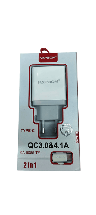 KAPBOM-CARREGADOR-QC3.0&4.1A 2IN1-TPC
