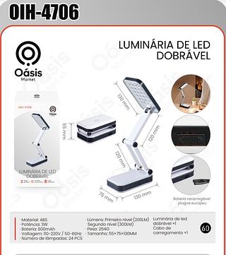 LUMINÁRIA DE LED DOBRÁVEL