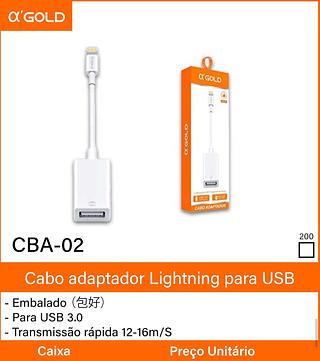 Cabo adaptador Lightning para USB
