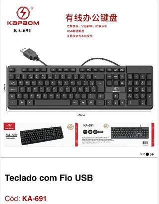 Teclado com Fio USB