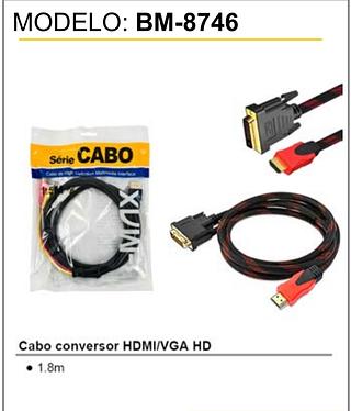 Cabo conversor HDMI/VGA HD • 1.8m