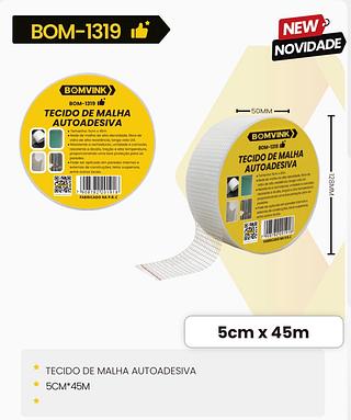 TECIDO DE MALHA AUTOADESIVA 5CM*45M