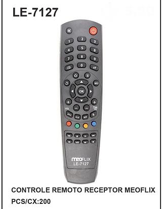 CONTROLE REMOTO RECEPTOR MEOFLIX