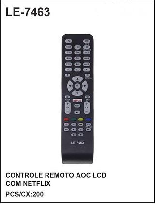 Controle Remoto AOC LCD C/ Netflix