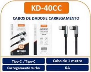 CABOS DE DADOS E CARREGAMENTO Tipo-C / Tipo-C