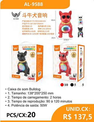 Caixa de som Bulldog • 1. Tamanho: 138*200*250 mm