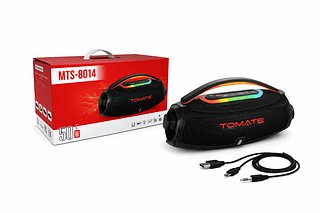 BOOMBOX TOMATE TWS • POTÊNCIA DE SOM 50W • Bateria: 4400mAh