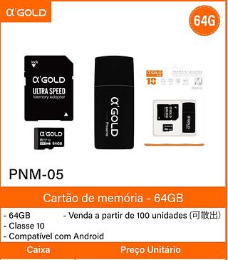 Cartão de Memória 64 GB