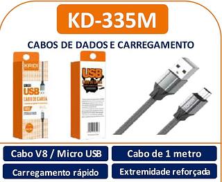 KAIDI CABO DE CARGA RAPIDO 2.4A MAX-V8