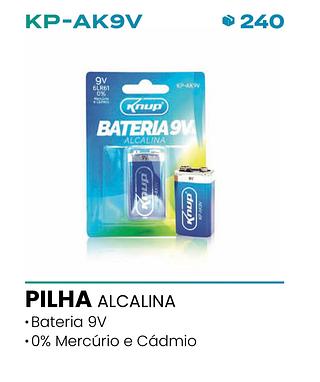 PILHA ALCALINA • Bateria 9V