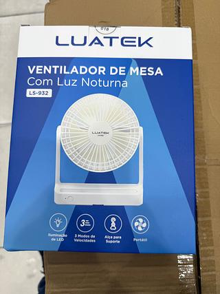 VENTILADOR DE MESA Com Luz Noturna