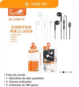 Fone de ouvido • Microfone de alta qualidade • Graves profundos • Ambiente de 360 graus