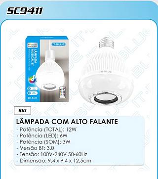 LÂMPADA COM ALTO FALANTE