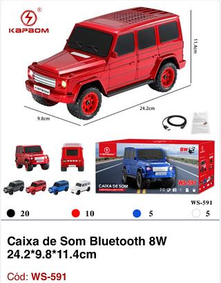 Caixa de Som Bluetooth 8W 24.2*9.8*11.4cm