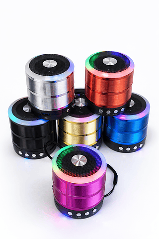 CAIXA DE SOM BLUETOOTH 887 RGB C/ LED