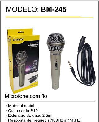 MICROFONE VOCAL COM FIO P10