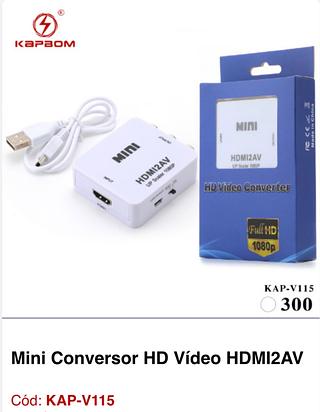Mini Conversor HD Vídeo HDMI2AV