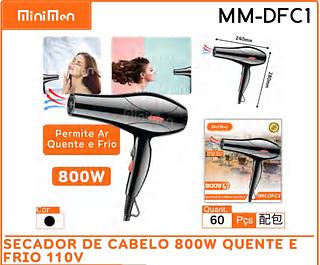 SECADOR DE CABELO 800W QUENTE E FRIO 110V