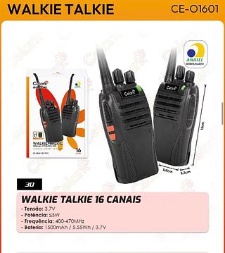 RÁDIO WALKIE TALKIE 16 CANAIS BAOFENG