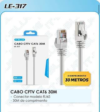 CABO CFTV CAT6 30M - Conector modelo RJ45