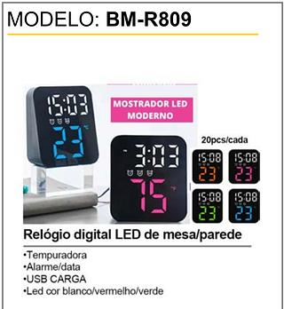 Relógio digital LED de mesa/parede