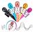 ￼WS-858 - Microfone Infantil de Karaoke Microfone de Brinquedo Sem Fio Bluetooth