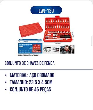 CONJUNTO DE CHAVES DE FENDA CONJUNTO DE 46 PEÇAS