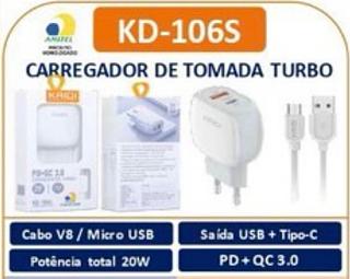 CARREGADOR DE TOMADA TURBO