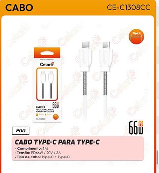 CABO TYPE-C PARA TYPE-C - Comprimento: 1M