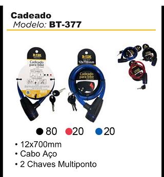 12x700mm • Cabo Aço • 2 Chaves Multiponto