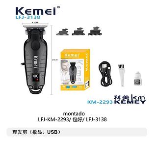 Maquina De Cortar Cabelo Recarregável Profissional Bivolt Kemei KM-2293