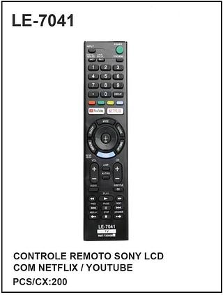 CONTROLE REMOTO SONY LCD COM NETFLIX / YOUTUBE