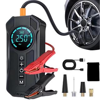 ￼Bomba de Ar Portatil Compressor Inflator Multi-função 4 em 1 Auxiliar Partida Bateria Portátil Emergência