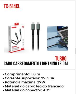CABO CARREGAMENTO LIGHTNING (3.0A)