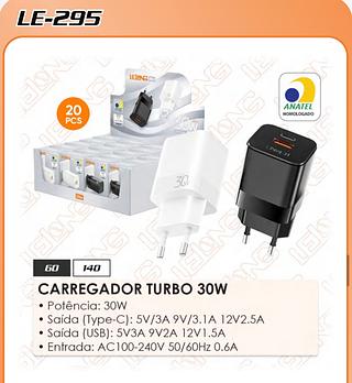 CARREGADOR TURBO 30W