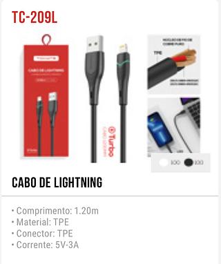 CABO DE LIGHTNING • Comprimento: 1.20m
