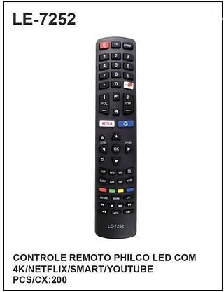 CONTROLE REMOTO PHILCO LED COM 4K/NETFLIX/SMART/YOUTUBE