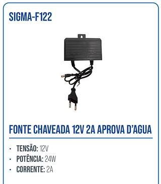 FONTE CHAVEADA 12V 2A APROVA D'AGUA