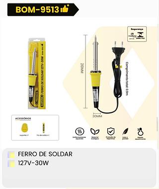FERRO DE SOLDAR 127V-30W