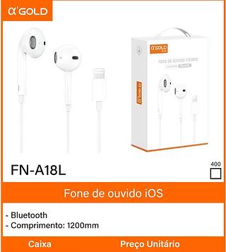 Fone de ouvido- Plugue lightining
