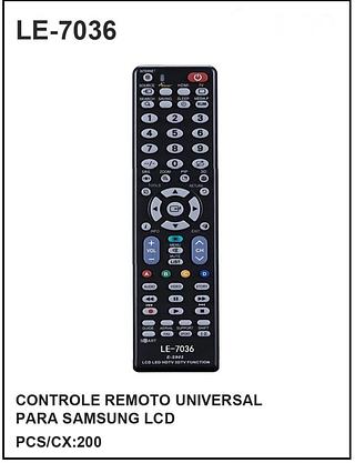 CONTROLE REMOTO UNIVERSAL PARA SAMSUNG LCD