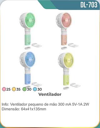 Ventilador pequeno de mão 300 mA 5V-1A 2W